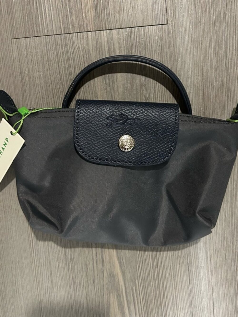 Longchamp XS Energy Mini Bag Black Neon Detail